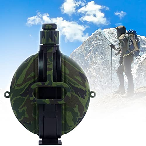 Botella de agua militar plegable para hervidor de agua, frasco de cadera para hombres, con tapa de botella de brújula para ciclismo, escalada, senderismo, militar al aire libre. (camuflaje verde, 580