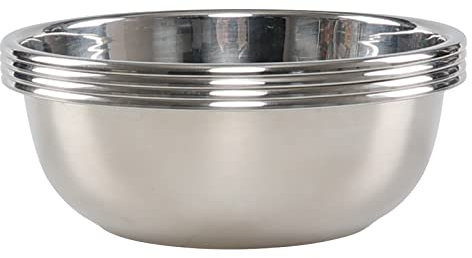 Innouse 4 Packs Stainless Steel Mixing Bowls, Metal Kitchen Prep Bowls