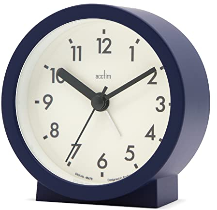 Acctim Gaby Kleiner analoger Zeitgenössischer Nachttischwecker (Mitternacht)