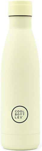 Cool Bottles - Borraccia Termica in Acciaio Inox - 500 ml - Pastel Green - 26,5 x 7 cm - Bottiglia Termica Ermetica - Bevande Fredde 36 Ore e Calde 18 Ore - Triple Parete -Cool Technology - Senza BPA