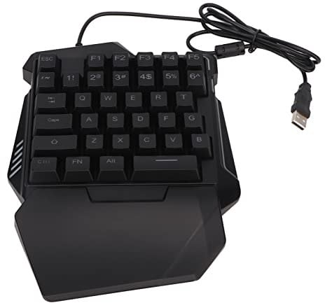 Naroote One Handed Keyboard - 35 Key RGB Backlit Gaming Keyboard, Ergonomic Design for Computer