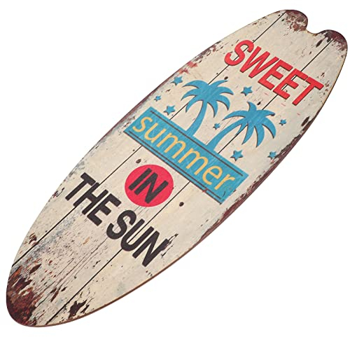 Abaodam Surfbrett Deko Surfboard Dekoration Surfbrett Wandbehang Strand Wandschmuck Für Meer Badezimmer Dekorationen Hawaii Schild Wand Wegweiser Holz Garten