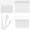 Couvert en Plastique, 300 Pièces Couverts en Plastique Reutilisable, Couteau Plastique + Cuillere Plastique + Fourchette Plastique, Couvert Plastique, Convient pour Fêtes Réunions de Famille Pique