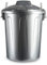AC - Cubo de Basura con asa metálica 31L - Cubo basura para exterior e interior - Cubo de almacenaje - Fabricado en plástico Resistente. - Ideal para el hogar, trabajo, hostelería, etc - Color Plata
