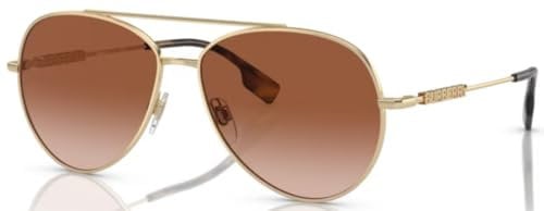 Burberry BE 3147 Light Gold/Brown Shaded 58/14/140 Frauen Sonnenbrille, Helles Gold/Braun schattiert, 58/14/140