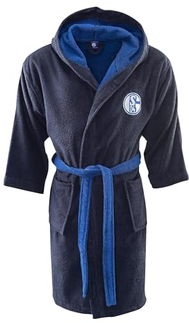 FC Schalke 04 Bademantel navy Kapuze (DE/NL/SE/PL, Alphanumerisch, XXL, Regular, Regular, navy)