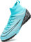 Donbest Boys Football Boots Cleats Kids Football Shoes Astro Turf Soccer Shoes Professional Spikes Football Competition Shoes,Lightblue,EU35