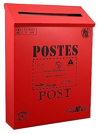 BESTonZON 1 Stück Karton Retro Blechbriefkasten Briefkästen für draußen Wandverzierung Wohnkultur Fotozubehör Fotoversorgung Haustür Post Blechbüchse Vorschlagsbox Büro schmücken
