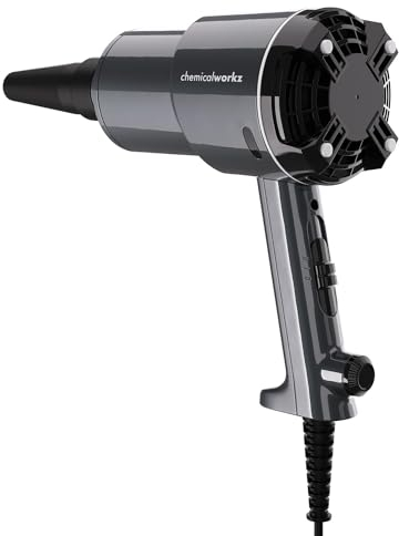 chemicalworkz Dryer 1.5PS Premium Auto Lacktrockner, 1300W Elektrische Staubgebläse, Druckluftspray, Laubbläser, Luftdruckspray, Druckluft Compressed Air Duster, Reinigungsset für Auto, Haus & Garten