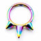 Decentraland 1 Stück 16G Regenbogen Durchmesser 12mm Spike Nase Septum Mund Hoop Ohrring Knorpel Chirurgenstahl Gothic Ring Piercing Schmuck