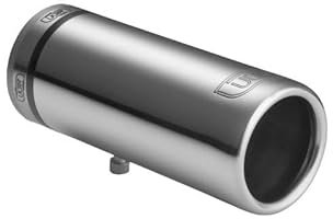 CARTUNER Auspuffblende Endrohr 60mm rund Blende Edelstahl Doppelrohr für 30-54mm Anschluss 150mm lang