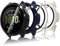 Bigqin 4 Pezzi Custodia Protettiva Compatibile con Garmin Forerunner 165/165 Music, Custodia Rigida per PC con Proteggi Schermo, Custodia HD con Vetro Temperato - Trasparente Nero Blu Bianco