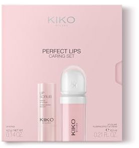 KIKO Milano Perfect Lips Caring Set, Set Skincare: 1 Scrub Labbra E 1 Crema Labbra Perfezionatrice