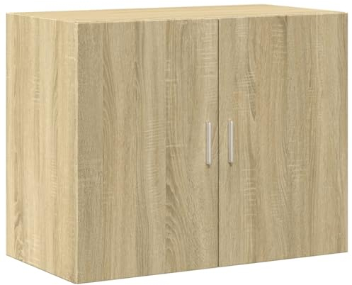 vidaXL Wandschrank, Hängeschrank mit Stauraum, Lagerschrank Wandmontage für Wohnzimmer Schlafzimmer Garage, Aufbewahrungsschrank Schrank, Sonoma-Eiche Holzwerkstoff