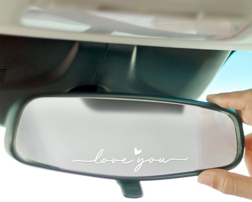 AOZUO 4 Stück Love You Spiegelaufkleber,Herz Spiegel Aufkleber,Spiegel Sticker Vinyl Rückspiegelaufkleber Selbstklebender Autozubehör Geschenk für Rückspiegel Fenster Wasserflasche Fahrer Geschenke
