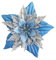 Puupaa Weihnachtsblume mit Glitzer, Weihnachtsstern, künstliche Blumen, Weihnachtsbaumschmuck, Weihnachtsdekoration, Weihnachtsgirlande, Kränze, DIY-Dekorationen, 18 cm (blau)