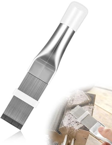 WUSJCOF 1 Pieza Cepillo de Limpieza de Condensador Aletas de Aire Acondicionado Cepillo de Limpieza de Espátula de Acero Inoxidable Reparación de Refrigerador Herramienta