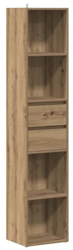 vidaXL Bücherregal Artisan-Eiche 36x30x171 cm Holzwerkstoff, Bücherschrank, Lagerschrank, Büroregal, Lagerregal, Bücherablage, Büroschrank