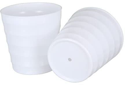 HEMOTON 2pièces Pot De Fleurs Plastique Fileté pour Plantes avec Base Épaisse Drainage pour Intérieur Et Jardinière