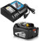 Ersatz für Makita Akku 18V 5.0Ah mit 14.4-18V 3A DC18RCT für Makita Ladegerät 18V BL1850B BL1850 BL1860 BL1860B BL1830 BL1840 LXT-400 und DC18RCT DC18RD DC18RA ladegerät Goodexo