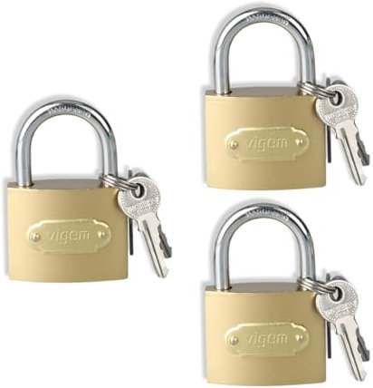GGUFAY 3 Piezas 32mm Candado de seguridad,Portátil Para Maleta,Con 9 Llaves, Candado de Acero Antioxidable Resistente a la Intemperie, Para Bolsas de Viaje, Garaje, Taquilla de Gimnasio, Equipaje