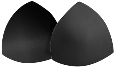 1 Pair Bra Pads Inserts Removable Push Up Fillers Padding Cups For Sewing Bikini Chest Pads Swimming Swimsuit Dance Party Comfy Bra Inserts (Black)