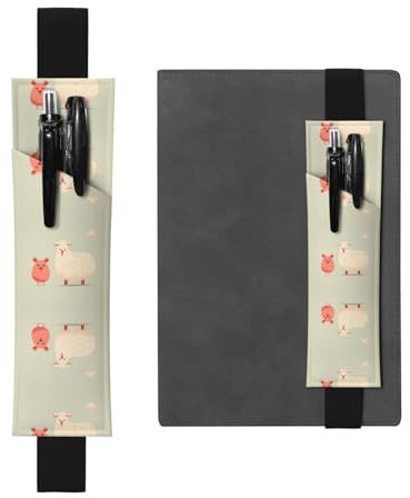 WZYCWB Ein Paar Tiere gedruckt große Kapazität PVC Stifthalter + kreatives Tagebuch Stiftebeutel Set mit Gummiband Anti-Rutsch-Design