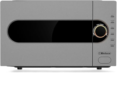 Belaco 23L Digital Microwave Oven 800W, 5 Power Levels, 60-Min Timer | 8 Auto & Manual Defrost Functions, Easy Clean - Charcoal Grey