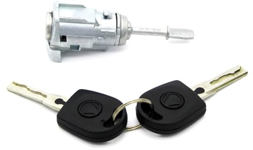 MYDMYGS Ajuste for VW Passat Seat Toledo Leon Arosa Lupo 3B0837167 cilindro de barril de cerradura de puerta izquierda con 2 llaves