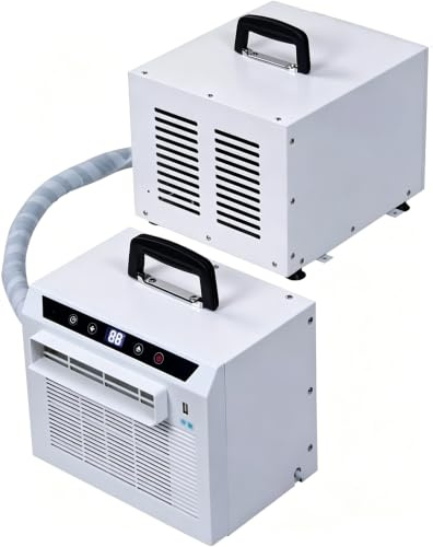Split System Air Conditioners 3000 BTU Room Cooler with Wifi and Remote Control 24H Timer, for Bedroom Office Camping Use, Easy No Assembly