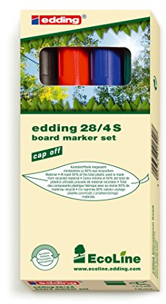 Whiteboardmarker Ecoline sort. EDDING 28-4S 4St.