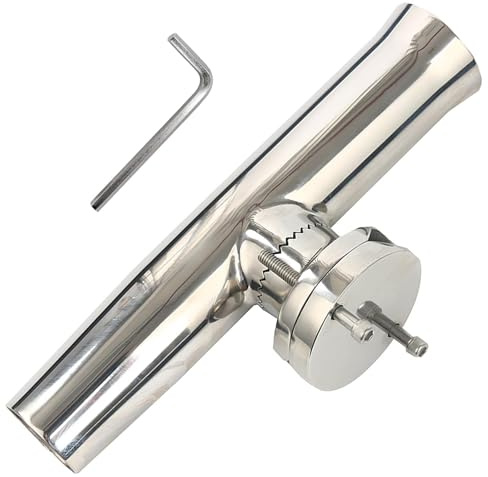 Amarine-made Stainless Tournament Style Clamp on Fishing Rod Holder for Rails 1-1/4 to 2