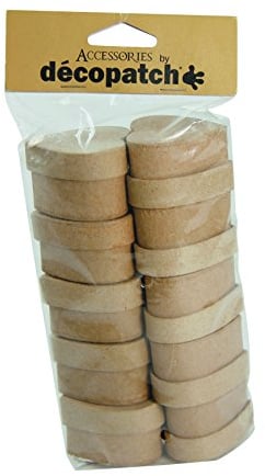 Décopatch EV008O Packung mit 10 Schachteln in Herzform (aus Pappmaché zum Verzieren und Personalisieren, 5 x 5 x 3 cm, ideal für Schmuck, Bonbons oder kleine Gegenstände) 1 Pack kartonbraun