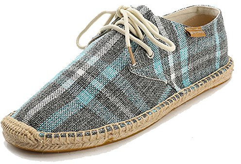 Alexis Leroy Lace Up Alpargatas de Lona para Hombre Espadrillas Slip on Azul 43 EU