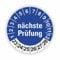 Fassbender-Druck PRÜFPLAKETTEN - Hochwertige Prüfetiketten NÄCHSTE PRÜFUNG Ø 20mm - Selbstklebende PVC-Folie - Wartungsetiketten für Prüfung - Prüfplakette für Prüfungsnachweis (10 Stück)