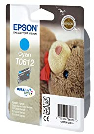Epson Original T061240 Cyan Ink Cartridge for Stylus D68/D88/DX3800/DX4200/DX4800 (Teddy), Genuine