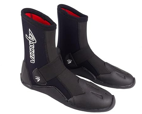 Ascan - Fly (Neoprenboot - 5mm Neopren) - Surfschuhe Neoprenschuhe, 43/44 EU, Neopren Schwarz