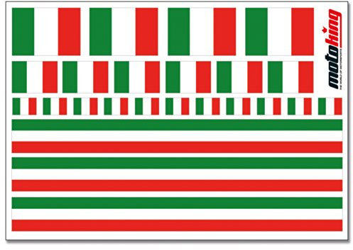 Flaggenaufkleber Italien - 24 Aufkleber für Auto, Boot, Fahrrad und Motorrad