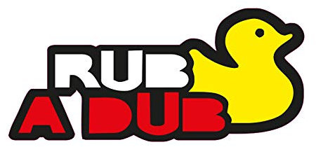 NetSpares 1 x Aufkleber Rub A Dub Duck Ente Sticker Autoaufkleber Tuning Fun Shocker Gag