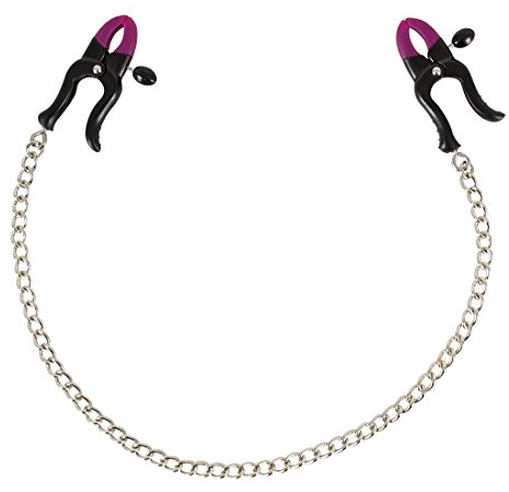 Bad Kitty silicone nipple clamps - Silikon-Nippelklammern für Frauen, Brustklemmen für das Lustspiel mit dem Partner, schwarz