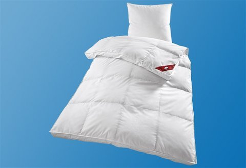RIBECO Daunendecke Emily 50% Daune 200x200 cm extrawarm weiß