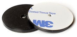 ZipNFC Set of 10 ANTI-METAL 30mm NFC Discs Tokens with hole and 3M glue: NXP NTAG213 : waterproof dust proof IP68