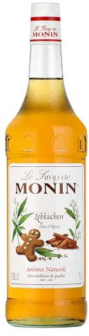 MONIN Sirup Lebkuchen 1,0 l | Süß-würziger Lebkuchengeschmack für Kaffee, Wintergetränke, Desserts und festliche Genussmomente