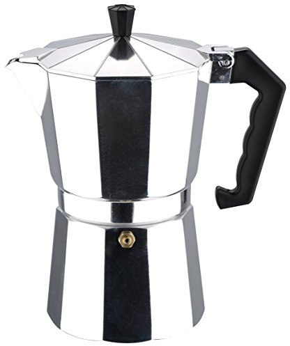 San Ignacio hornillo, – Cafetera de espresso Cafetera eléctrica negro plata 3, 6, 9 y 12 Copa, aluminio, Plateado, 9 Cup