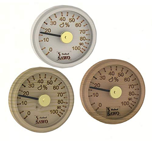 Sawo Hygrometer 102-H, GRAVIERTE RUND - Kiefer