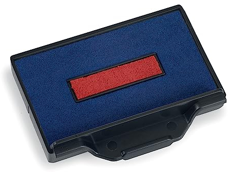 Ersatzkissen 6/53 tinte für Selbstfärbestempel Trodat Metal Line 5203 und 5440-6 Farben erhältlich (6/53/2 zweifarbig Blau/rot)