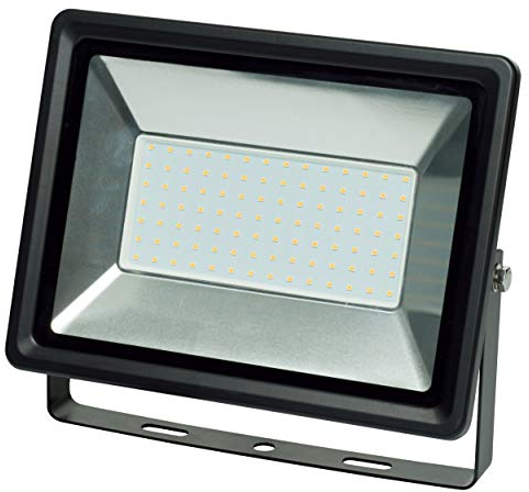 as - Schwabe OPTILINE LED Strahler 100 W, 9000 Lumen- Neutralweiß 4000K - 1 m Anschlusskabel - Wandleuchte schwenkbar - robustes Aluminium - Außenbeleuchtung wasserfest IP65, 46326