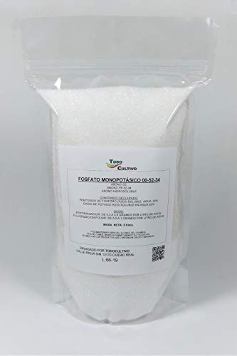 Fosfato monopotassico MKP 5 kg, fertilizzante salato solubile in acqua. fertilizzante ricco di fosforo e potassio