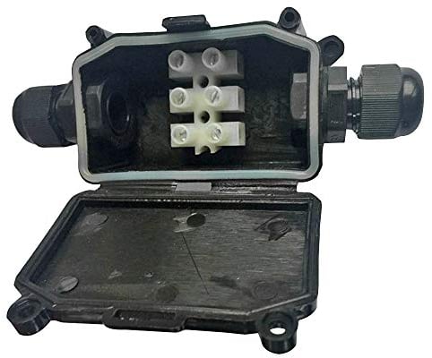 Pro Elec PEL01159 Waterproof Junction Box with Terminal Block, Black, IP65