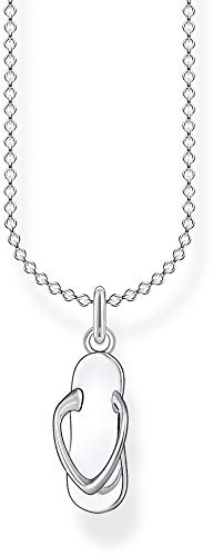 Thomas Sabo Damen Halskette Flip Flop silber 925 Sterlingsilber, 38-45 cm Länge
